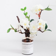 플라워트리 조화 레이스 벚꽃 화병 22cm, 화이트, 1개