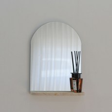 木質底座圓頂造型鏡子, 紅松木