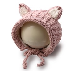 MUSHU 兒童狐狸針織飛行員帽