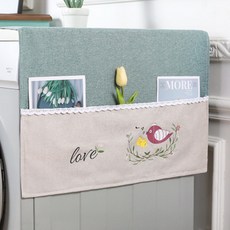 Pairing 微波爐 洗衣機 冰箱 亞麻防塵罩 微波爐適用, 小鳥