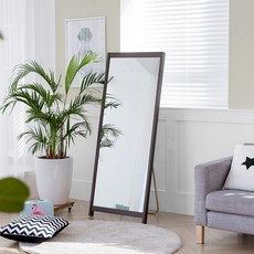 밀러 대형 전신거울 거치형 방문설치, 윌넛