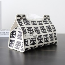 Tanni Neu摩登PVC皮革面紙盒 WY013, 英國國旗