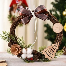 Minsung Company 聖誕壁飾木質花環, 居家