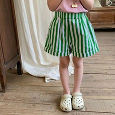 Starbean 女童直條紋圖案休閒短褲