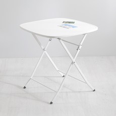 위드퍼니처 피파 야외 철재 간이 카페 사각 접이식 테이블 700mm, 화이트