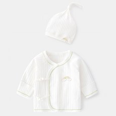 JOYMULTI 幼兒款兔子彩虹天使肚衣帽子組 綠色 彩虹