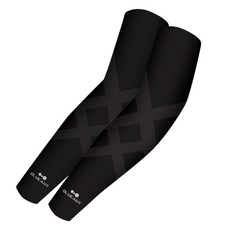 夏季涼感袖套, 黑色, 2入