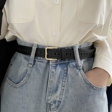 PEONIST 女性用切割方釦皮帶