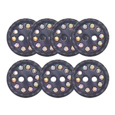 金屬高級水鑽鈕扣 水鑽裝飾兩孔 13mm, 7個, 紫色