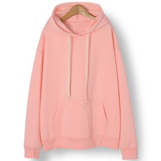 디어로라 여성용 피치 기모 루즈핏 후드티