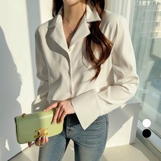 쿨쿠 여성용 테일러 카라 셔츠