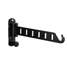 Franconde打孔壁掛式掛勾, 黑色單穿, 1個