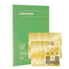 indigo 一年基本春季家庭賬本+金貼8張一套, 綠色（家用書）, 1套