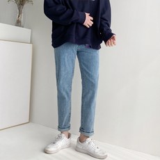 MEOSIDDA 男款鬆緊帶彈力水洗牛仔褲