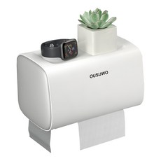 Primd& 寬版支架浴室面紙盒 H_RD_10, 白色, 1個