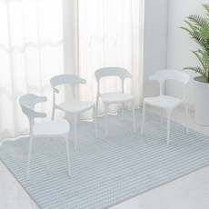 노아가구 포암 체어 4p, 화이트, 4개