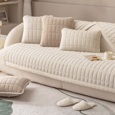 韓國 GNY 方形刷毛素色防滑沙發墊