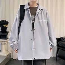 男士舒適風格鈕扣式休閒薄外套