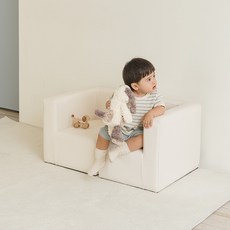 LUNA STORY 幼兒寬版單人沙發椅 R, 米色
