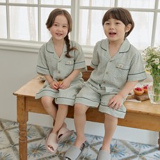 찌니야 아동용 학생 클리버 잠옷 반팔상하 세트