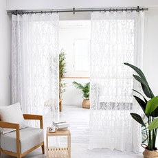 Casa L 素色無褶內層窗簾 SM-34, 白色