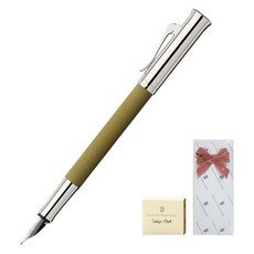 GRAF VON FABER-CASTELL Giroche Olive Green Exhain Pen +墨盒 +禮品盒套組, EF, 綠色