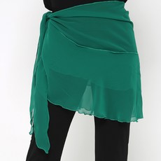 dancedome 腰部雪紡迷你康康舞臀巾, 綠色
