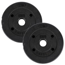 아리프 PVC 코팅 다이나믹 경량 바벨 원판 30mm용, 2kg, 2개, 블랙