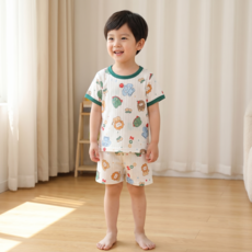 JOYMULTI Love It Pattern 緹花家居服 短袖 + 短褲 套裝