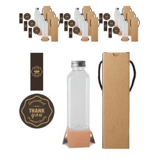 方形荷蘭PET容器500+鋁蓋+盒子+LB7M貼紙套組, 10組