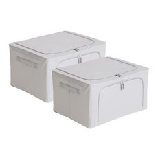 house recipe. Urban 布質收納箱, 淺灰色, 55L, 2個