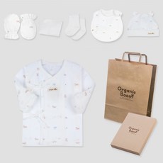 Organic Boom 夏季用 馬年 新生兒肚衣 + 帽子 + 圍兜 + 防抓手套 + 襪子 + 手帕 + 禮盒組 + 提袋