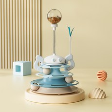 Lanboer 貓咪機器人嗅聞轉盤, 1個, 藍色