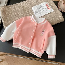 Bebeniz 女童動物印花休閒棒球外套