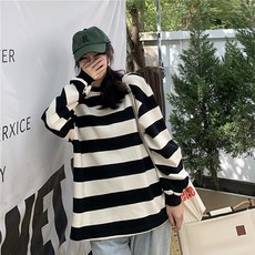 레몬소울 여성용 매닉 단가라 배색 맨투맨 티셔츠