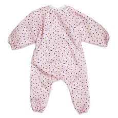 Soabe Sweet Candy 幼兒全身美術畫畫衣 + 防水收納袋套組, 果凍粉