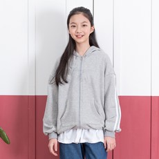 Jenny 女童雙線連帽拉鍊外套