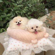 babisyoung 狗狗Abella枕頭, 粉紅色, 1個