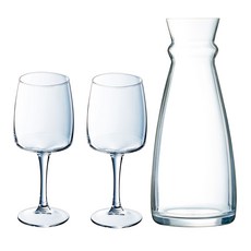 ARCOROC 法國弓箭 高腳玻璃 Equip Home 酒杯 350ml 2p + Decanter 1L Set, 1套