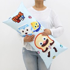 Monster Studio 天才麵包理髮師 長型抱枕, 天藍色, 1個