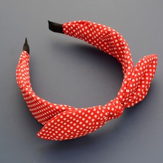 HanNal 女童復古圓點鋼絲頭巾髮帶
