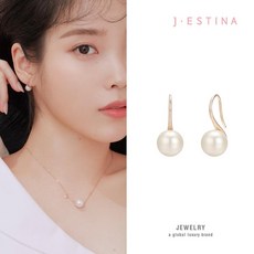 J.ESTINA 女性 Oh Young 珍珠耳環 2入 + 購物袋