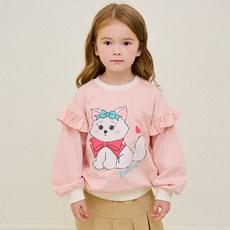 hejmini 女童 小蝴蝶結 貓咪 大學T