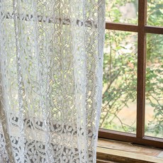 BOWELL 復古花朵蕾絲門簾, 緞帶花朵