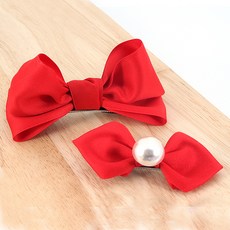 arang.rorang 女童用 Chloe & Scarlett 立體蝴蝶結髮夾 2件組