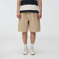 SPAO 男款日常單褶百慕達棉質短褲 SPTHF24C03