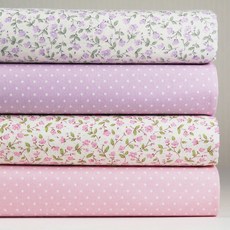 碎花點點花紋布料 4件組 SH-239, 混色, 單品