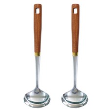 GENIAL 木柄湯勺, 2入, 棕色