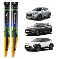 MICHELIN 米其林 Radius Hybrid 雨刷 駕駛座 + 副駕駛座 套組, All New Tucson, Tucson NX4, Kona, Kona EV, The All New Kona