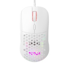 XENICS 打孔輕量電腦遊戲滑鼠 TITAN GX AIR, Clova White, 泰坦 GX AIR